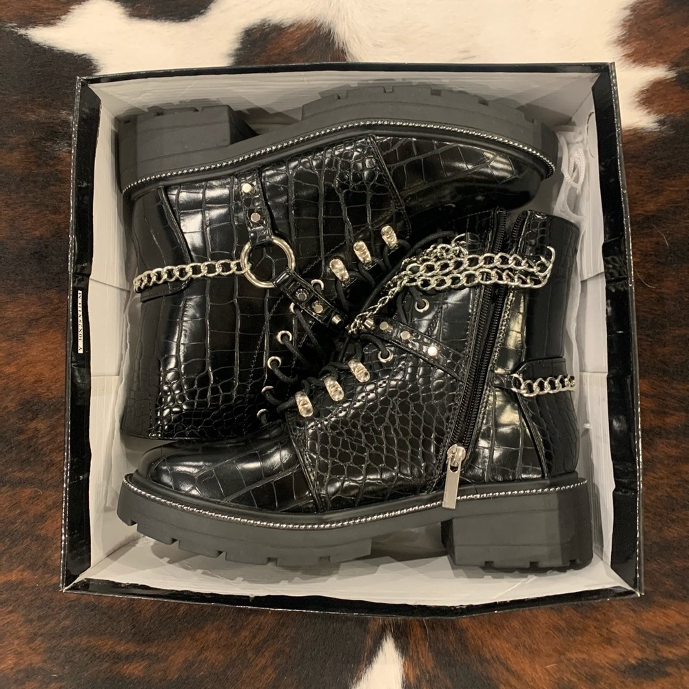 Studded leather boots